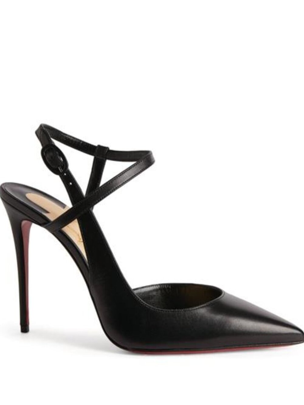 Christian Louboutin JENLOVE 100 Leather Ankle Strap Heels Pump Shoes Sandal